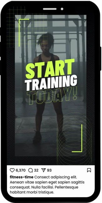 Fitness social media video example